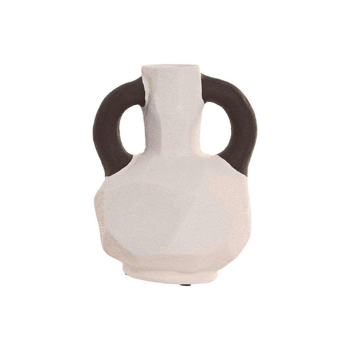 Jarrón Home ESPRIT Blanco Gris Gres 14 x 14 x 19 cm
