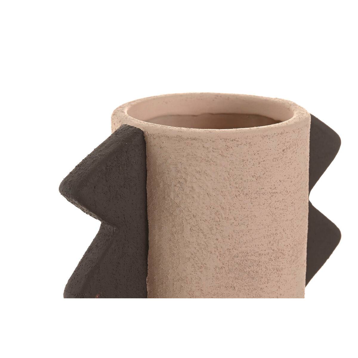 Jarrón Home ESPRIT Marrón Gris Gres 18 x 18 x 29 cm
