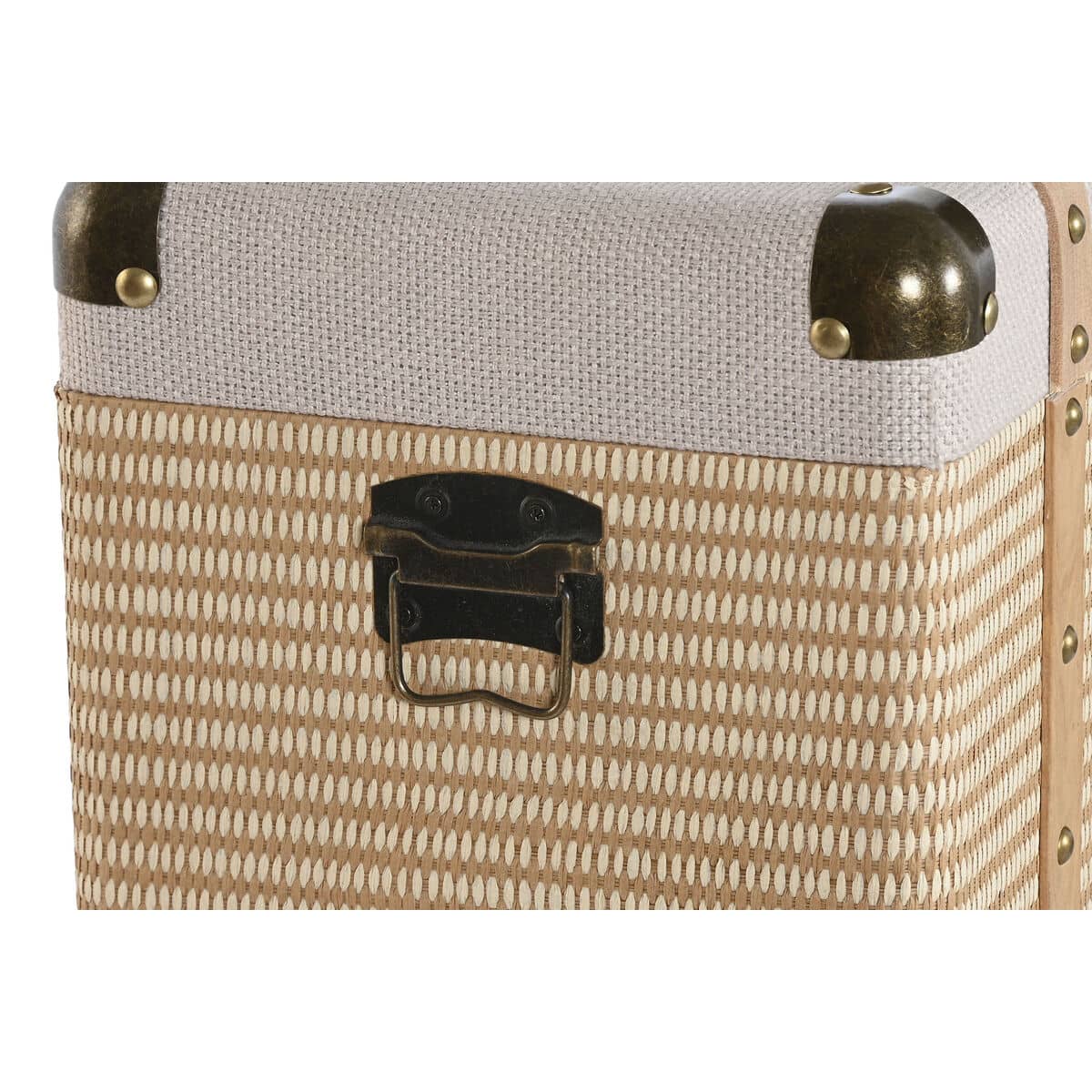 Juego de Baúles Home ESPRIT Natural Poliéster Madera Tradicional (3 Unidades)