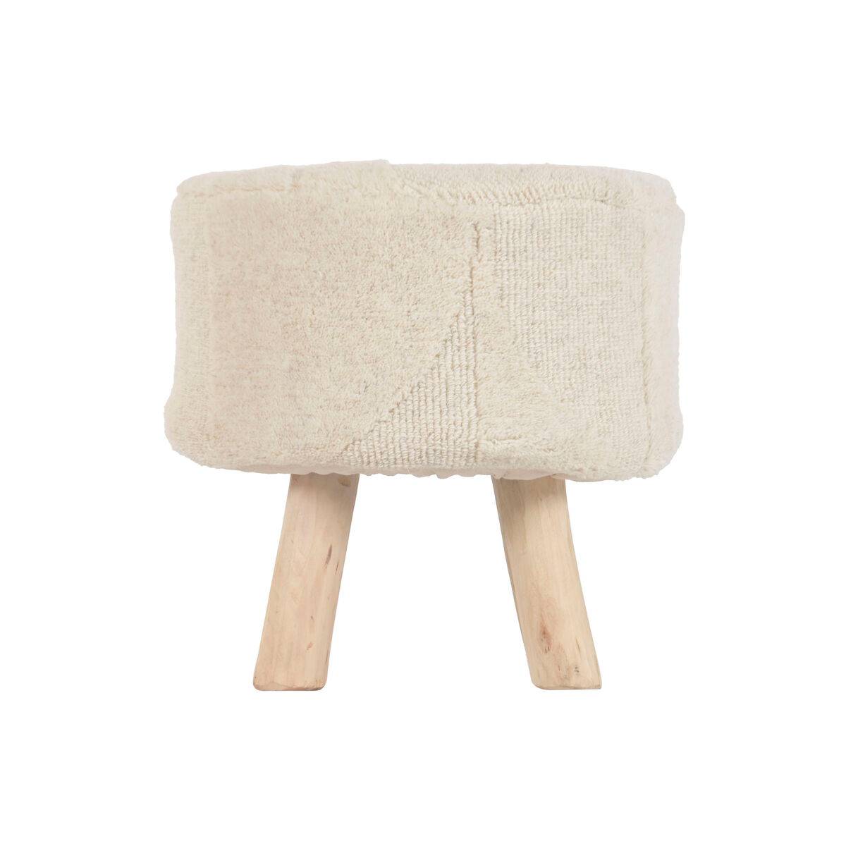 Reposapiés Home ESPRIT Beige Boho 40 x 40 x 40 cm