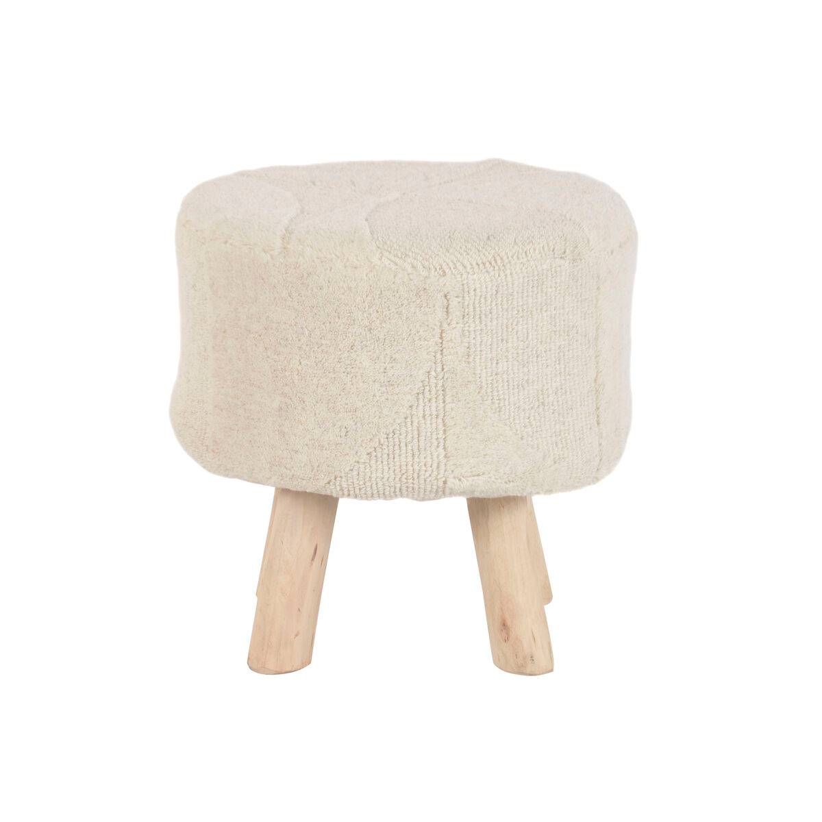 Reposapiés Home ESPRIT Beige Boho 40 x 40 x 40 cm