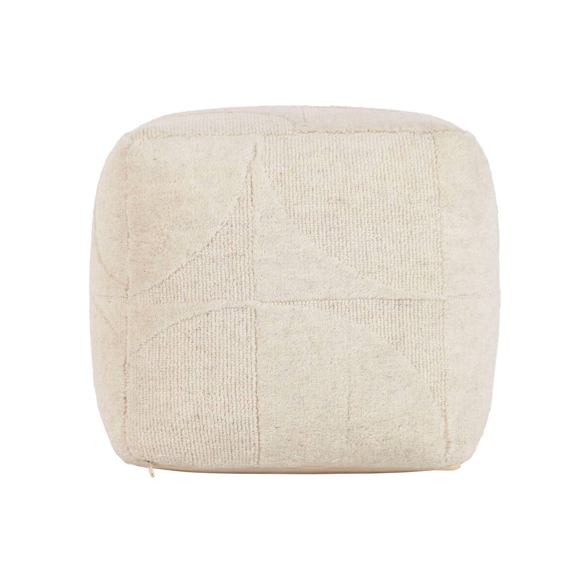 Reposapiés Home ESPRIT Beige Boho 45 x 45 x 45 cm