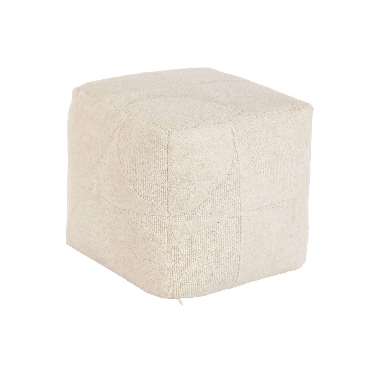 Reposapiés Home ESPRIT Beige Boho 45 x 45 x 45 cm