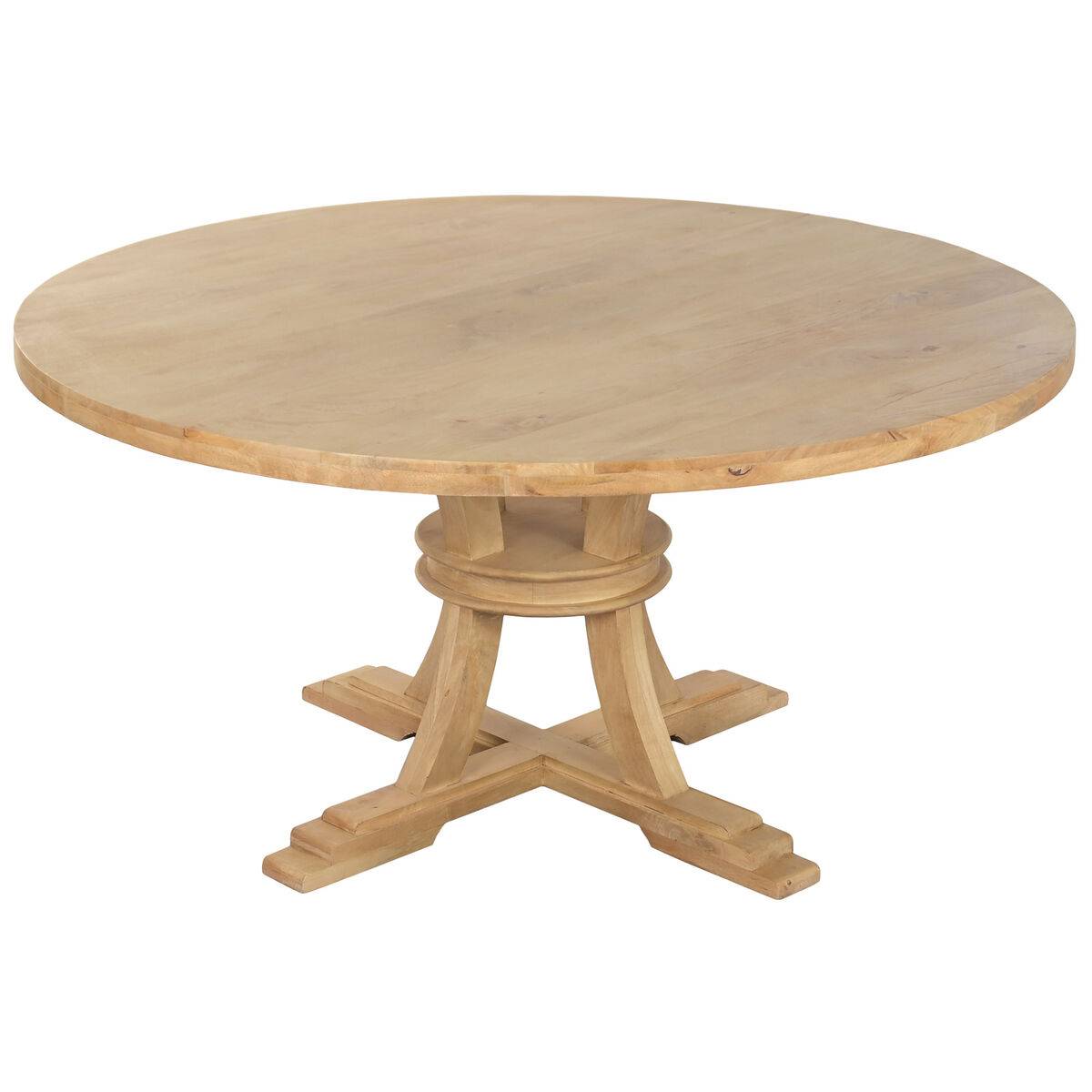 Mesa de Comedor Home ESPRIT Natural Madera 150 x 150 x 76 cm
