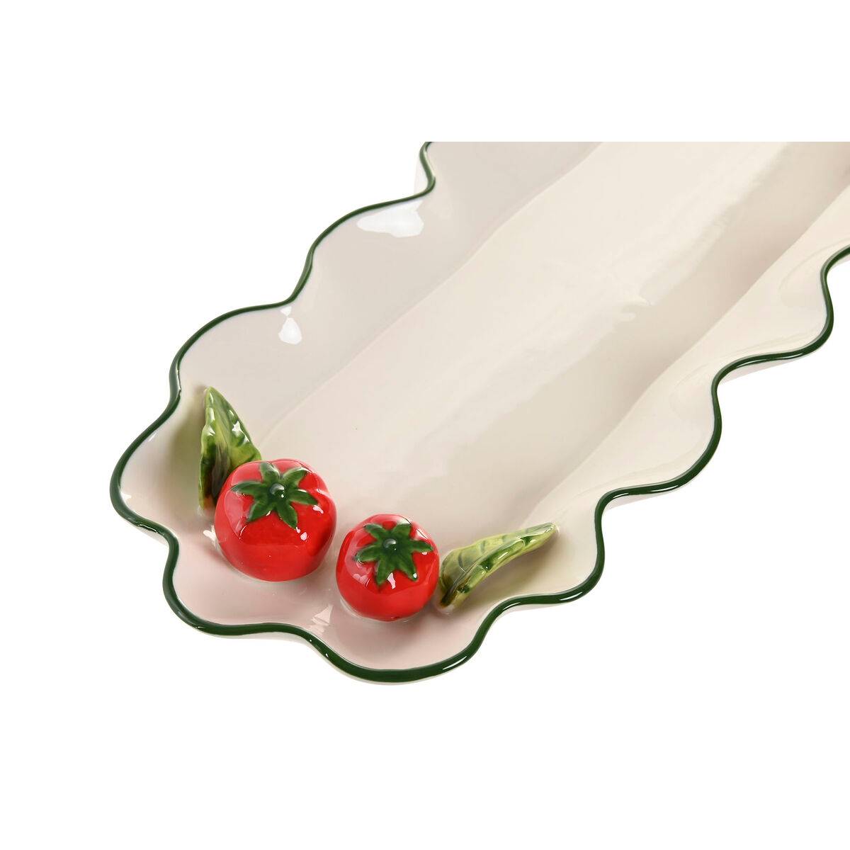 Bandeja de Aperitivos Home ESPRIT Blanco Rojo Verde