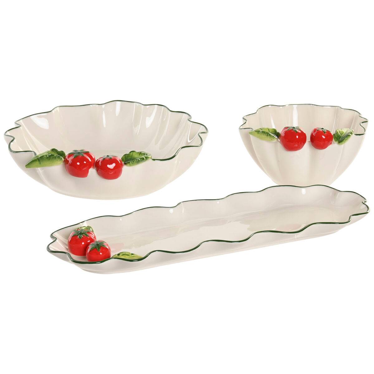 Bandeja de Aperitivos Home ESPRIT Blanco Rojo Verde