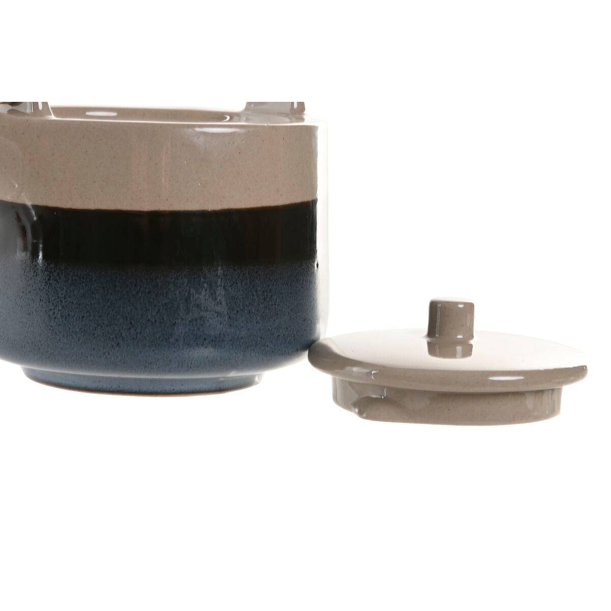 Tetera Home ESPRIT Azul Gris Bambú Porcelana 1 L