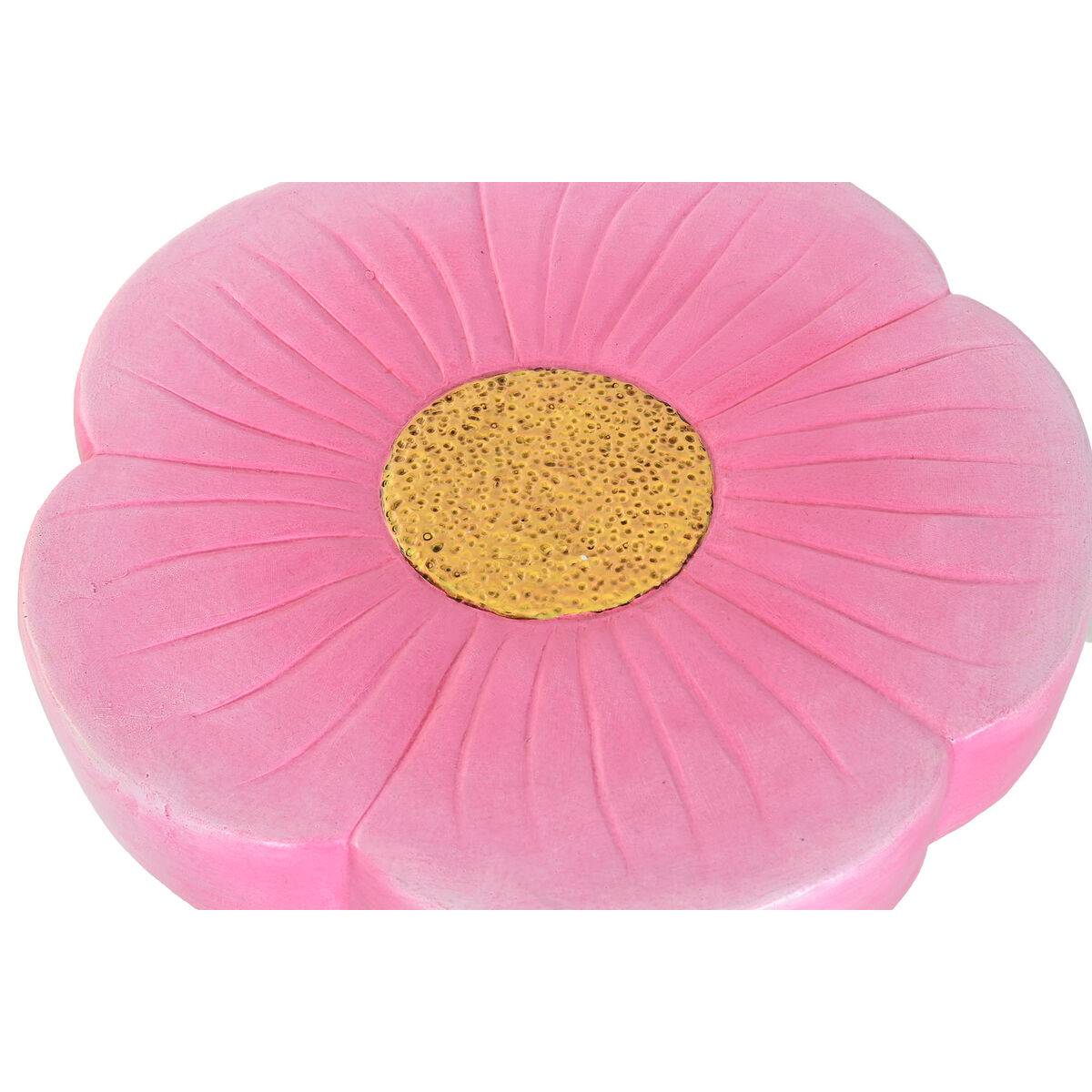 Mesa auxiliar Home ESPRIT Verde Rosa 32,5 X 32,5 X 42,5 CM