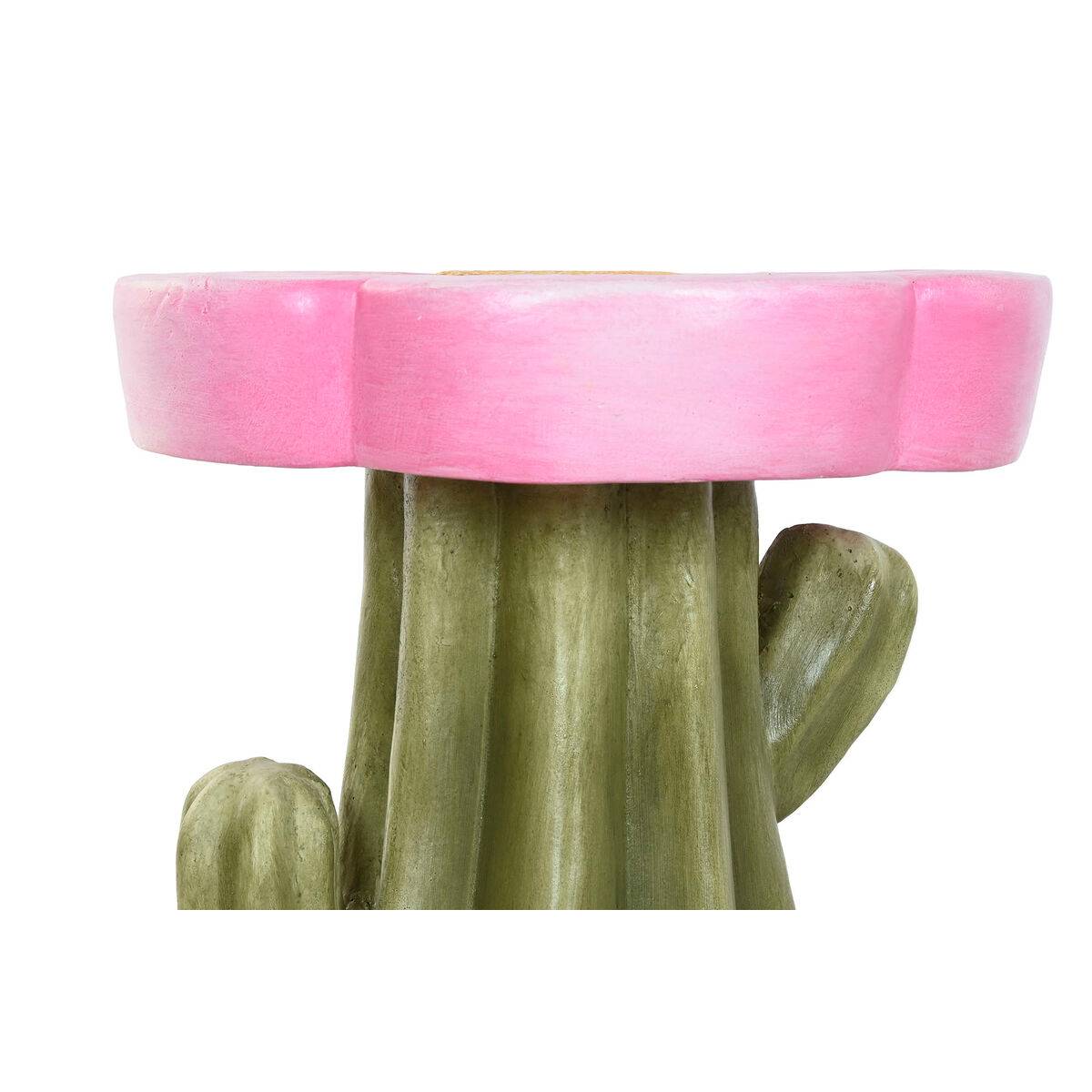 Mesa auxiliar Home ESPRIT Verde Rosa 32,5 X 32,5 X 42,5 CM
