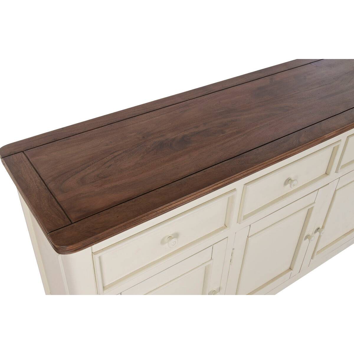 Aparador Home ESPRIT Crema Madera de mango Madera MDF 150 x 45 x 90 cm