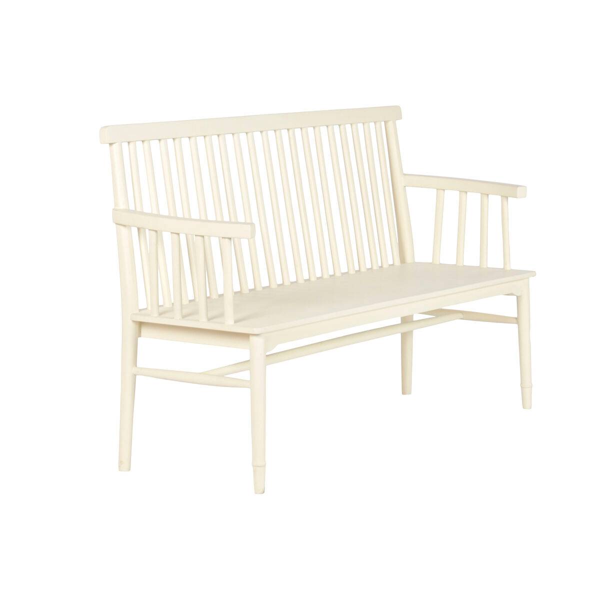 Banco Home ESPRIT Crema Madera de mango Madera MDF 150 X 50 X 98 CM