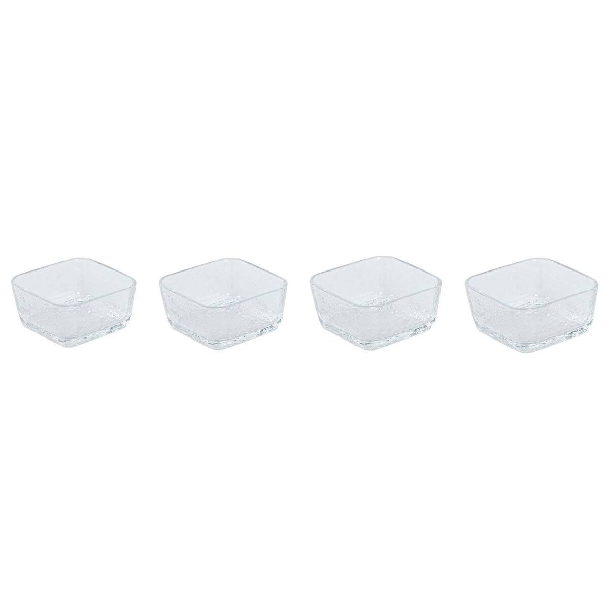Bandeja de Aperitivos Home ESPRIT Transparente Natural 300 ml 22 x 22 x 6 cm