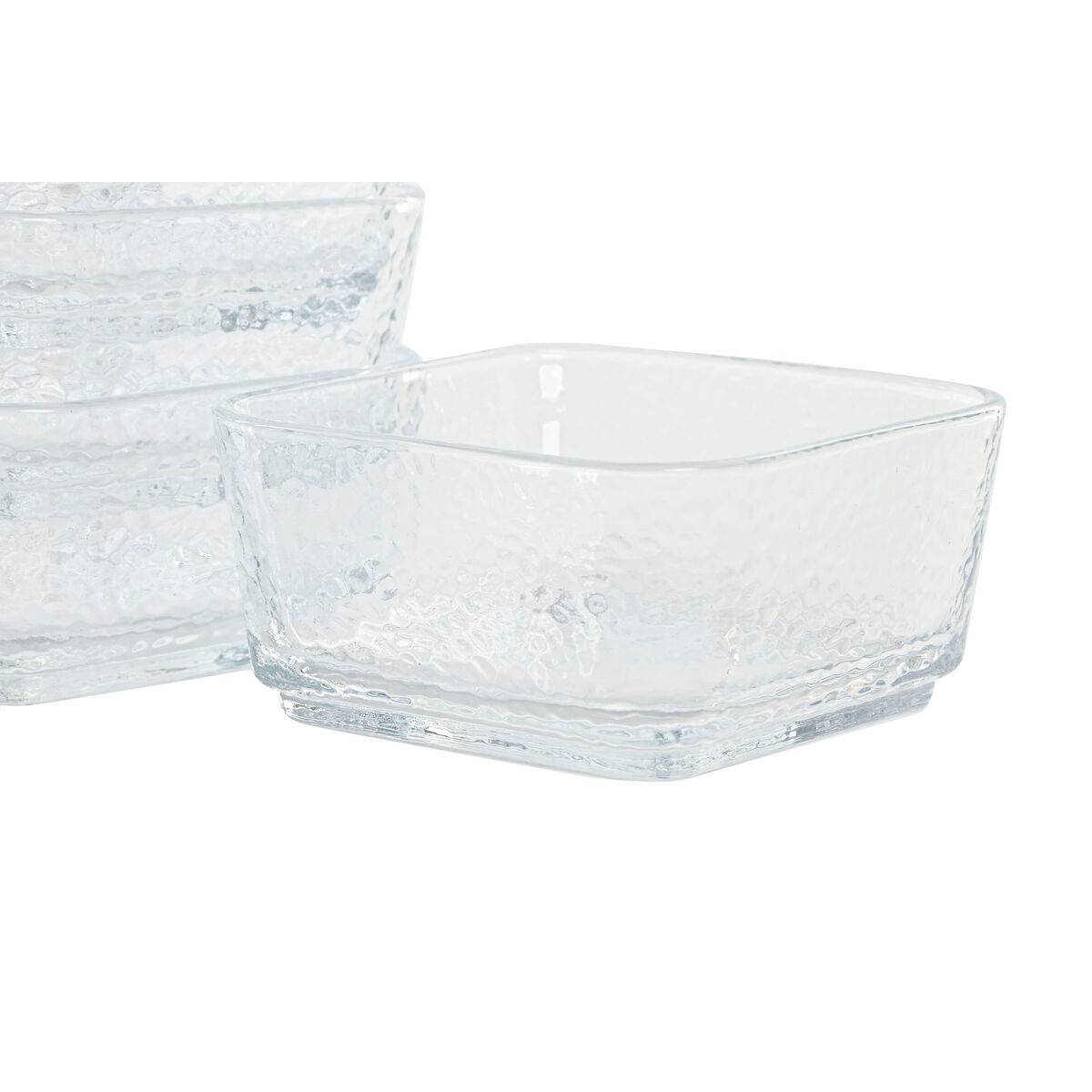 Bandeja de Aperitivos Home ESPRIT Transparente Natural 300 ml 22 x 22 x 6 cm