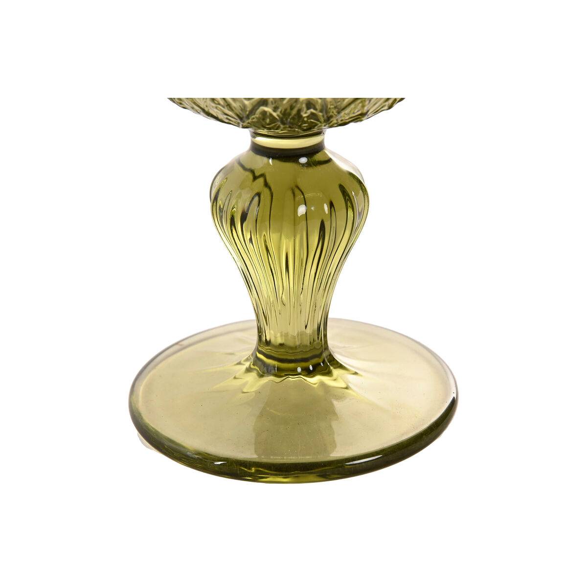 Set de Copas Home ESPRIT Verde Cristal 250 ml (6 Unidades)