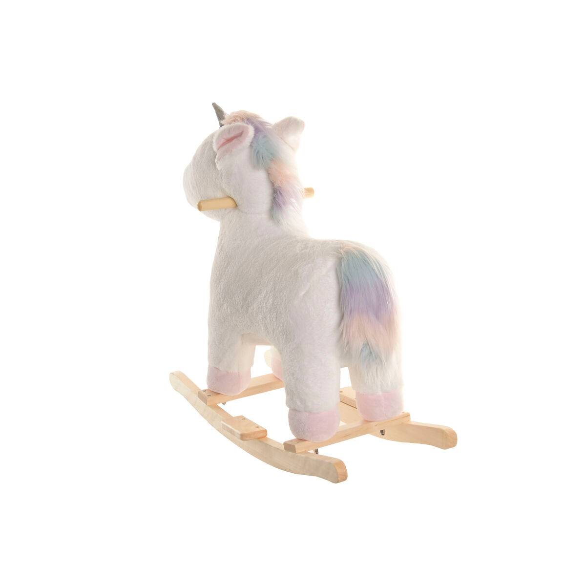 Mecedora Home ESPRIT Blanco Natural Unicornio