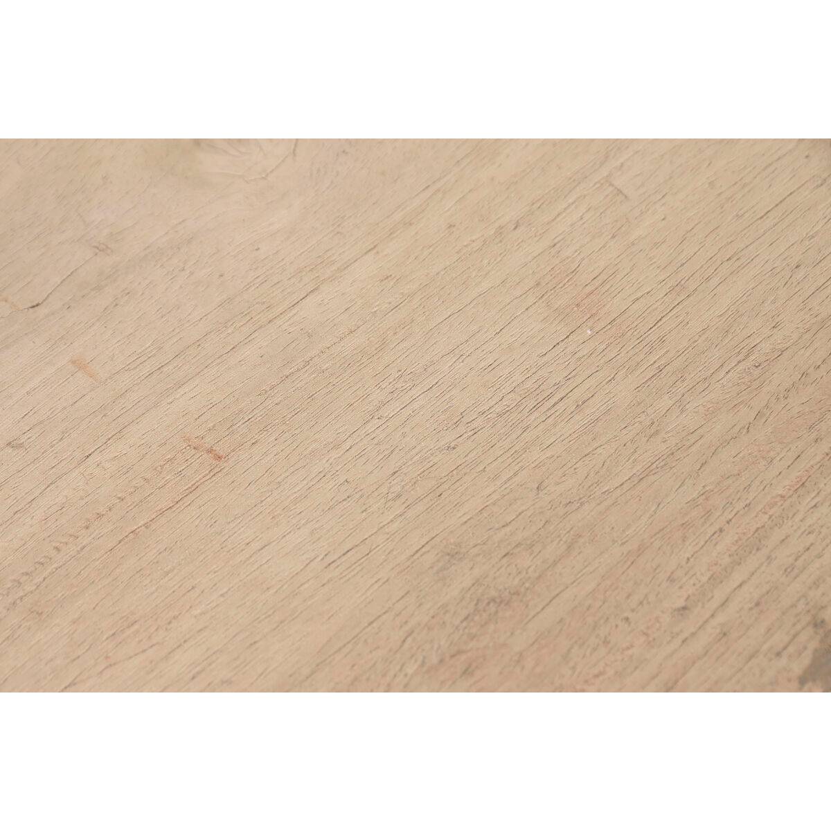 Banco Home ESPRIT Negro Natural Hierro madera de teca 152 X 41 X 46 CM