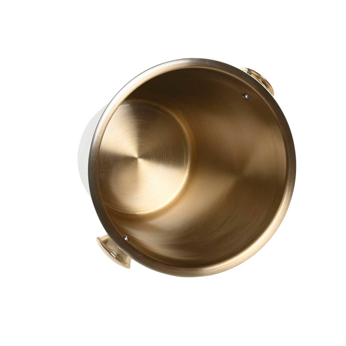 Champanera Home ESPRIT Blanco Dorado Acero Inoxidable Aluminio Loft 24 x 24 x 22 cm