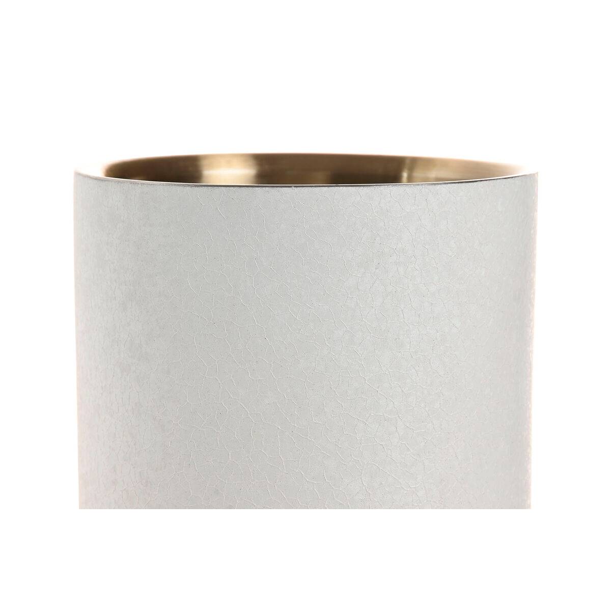 Enfriador de Botellas Home ESPRIT Blanco Dorado Acero Inoxidable Aluminio 12 x 12 x 18 cm