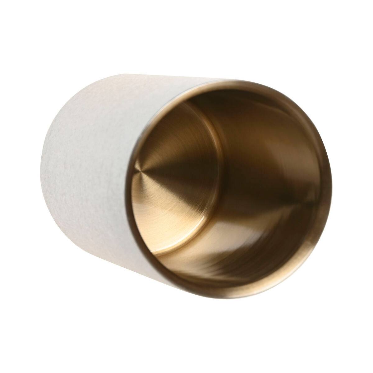 Enfriador de Botellas Home ESPRIT Blanco Dorado Acero Inoxidable Aluminio 12 x 12 x 18 cm