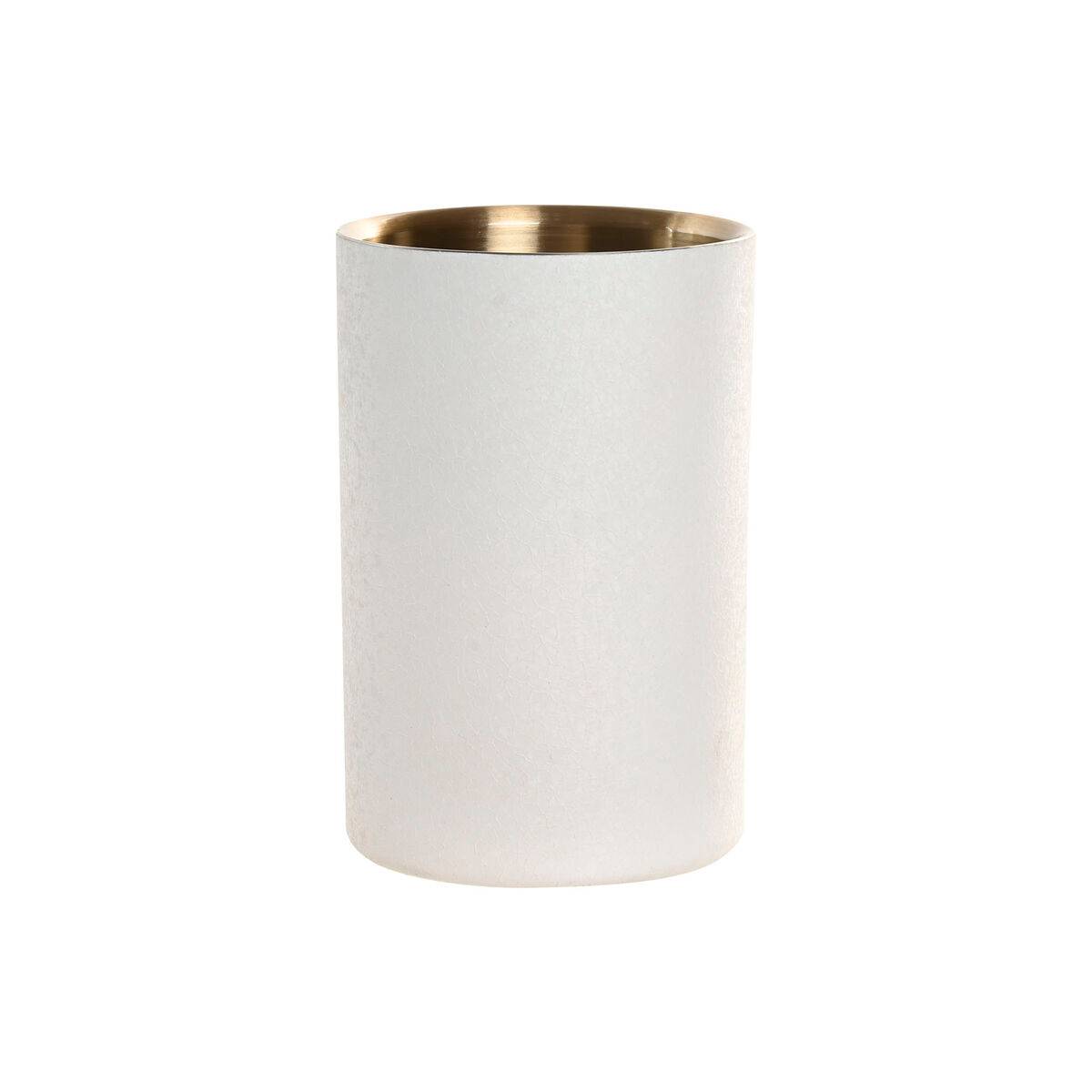 Enfriador de Botellas Home ESPRIT Blanco Dorado Acero Inoxidable Aluminio 12 x 12 x 18 cm