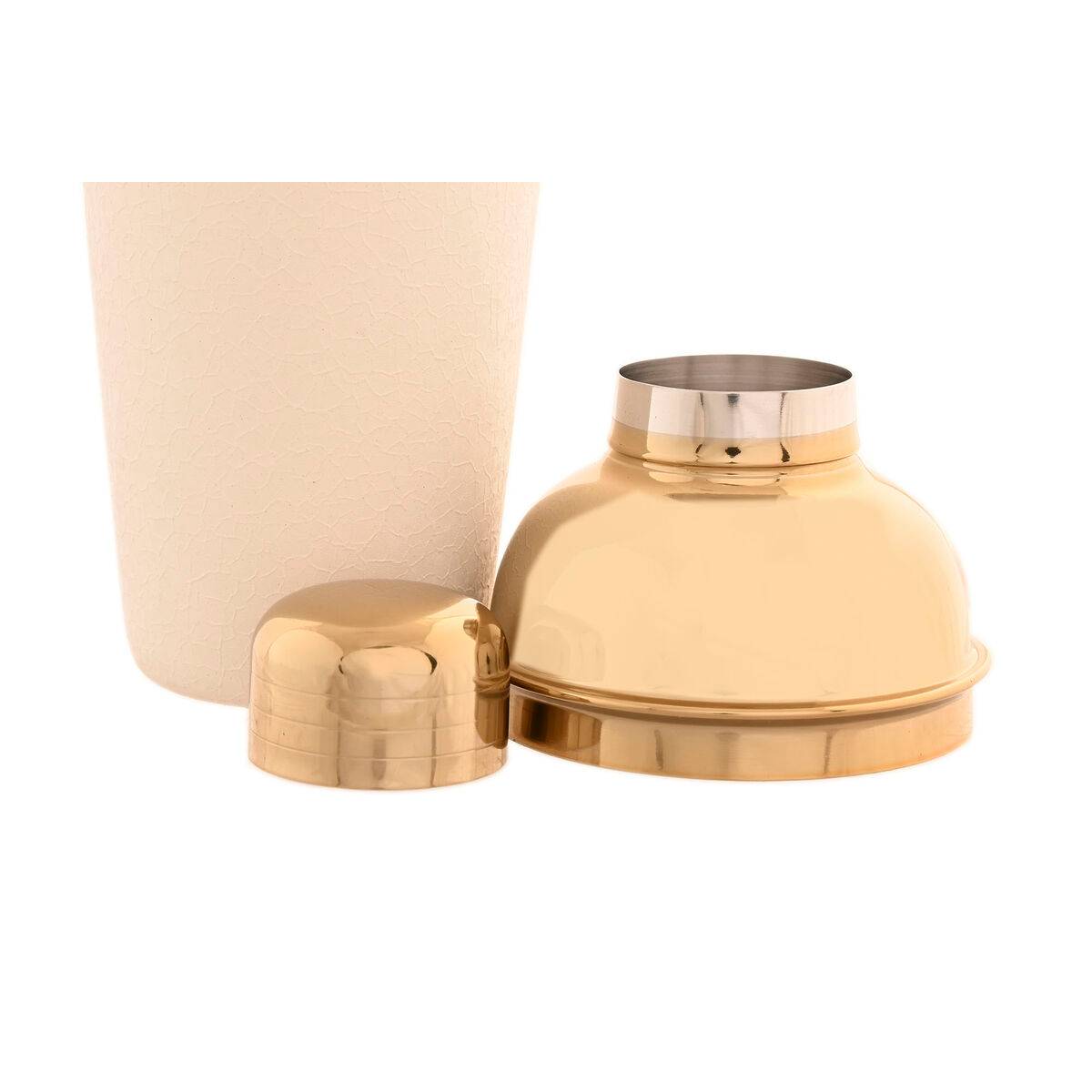 Coctelera Home ESPRIT Blanco Dorado Acero Inoxidable Aluminio 9,5 x 9,5 x 22 cm