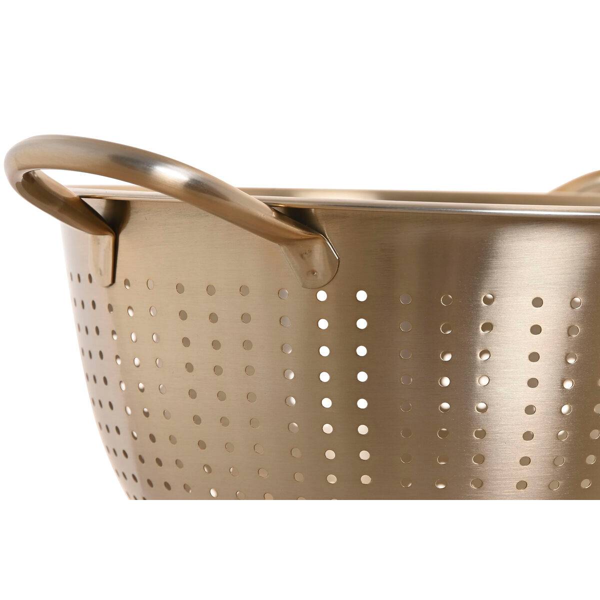 Escurridor Home ESPRIT Dorado Acero Inoxidable Aluminio 24 x 24 x 19 cm