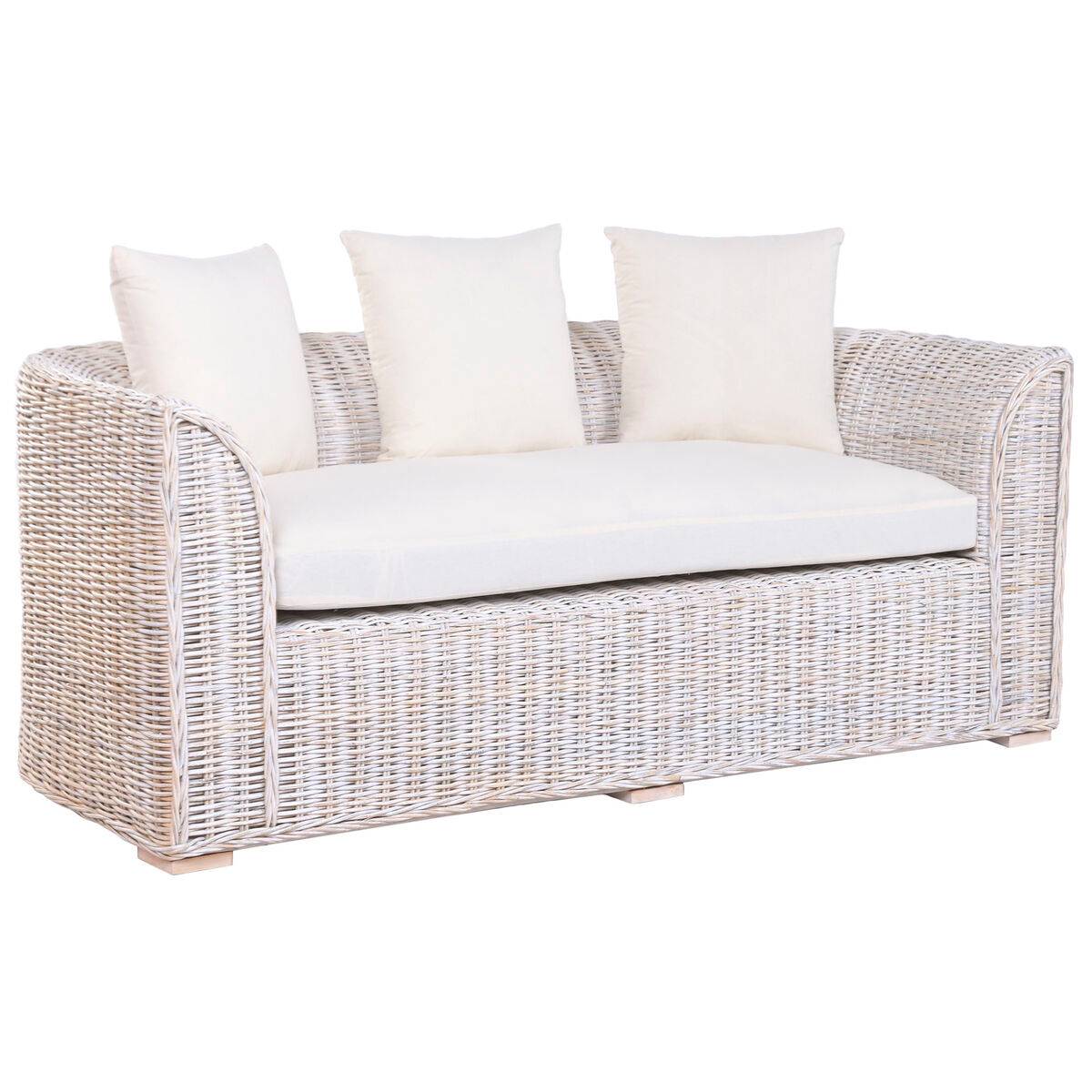 Sofá Home ESPRIT Blanco Bali Decapé 174 x 88 x 69 cm