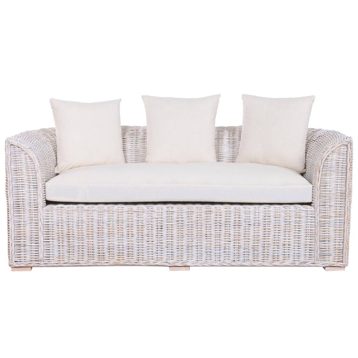 Sofá Home ESPRIT Blanco Bali Decapé 174 x 88 x 69 cm
