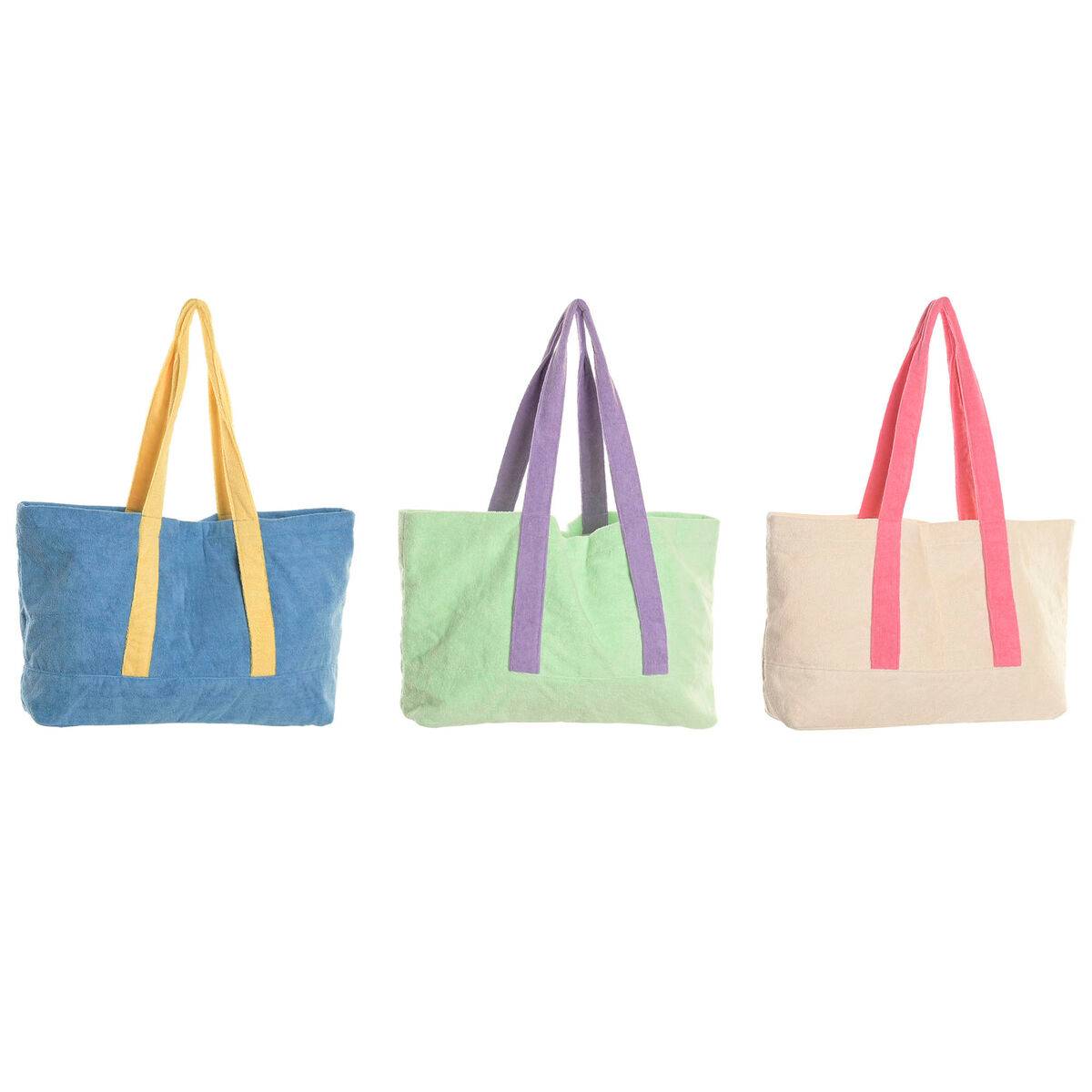 Bolso Mujer Home ESPRIT Azul Blanco Verde 67 X 14 X 36 CM (3 Unidades)