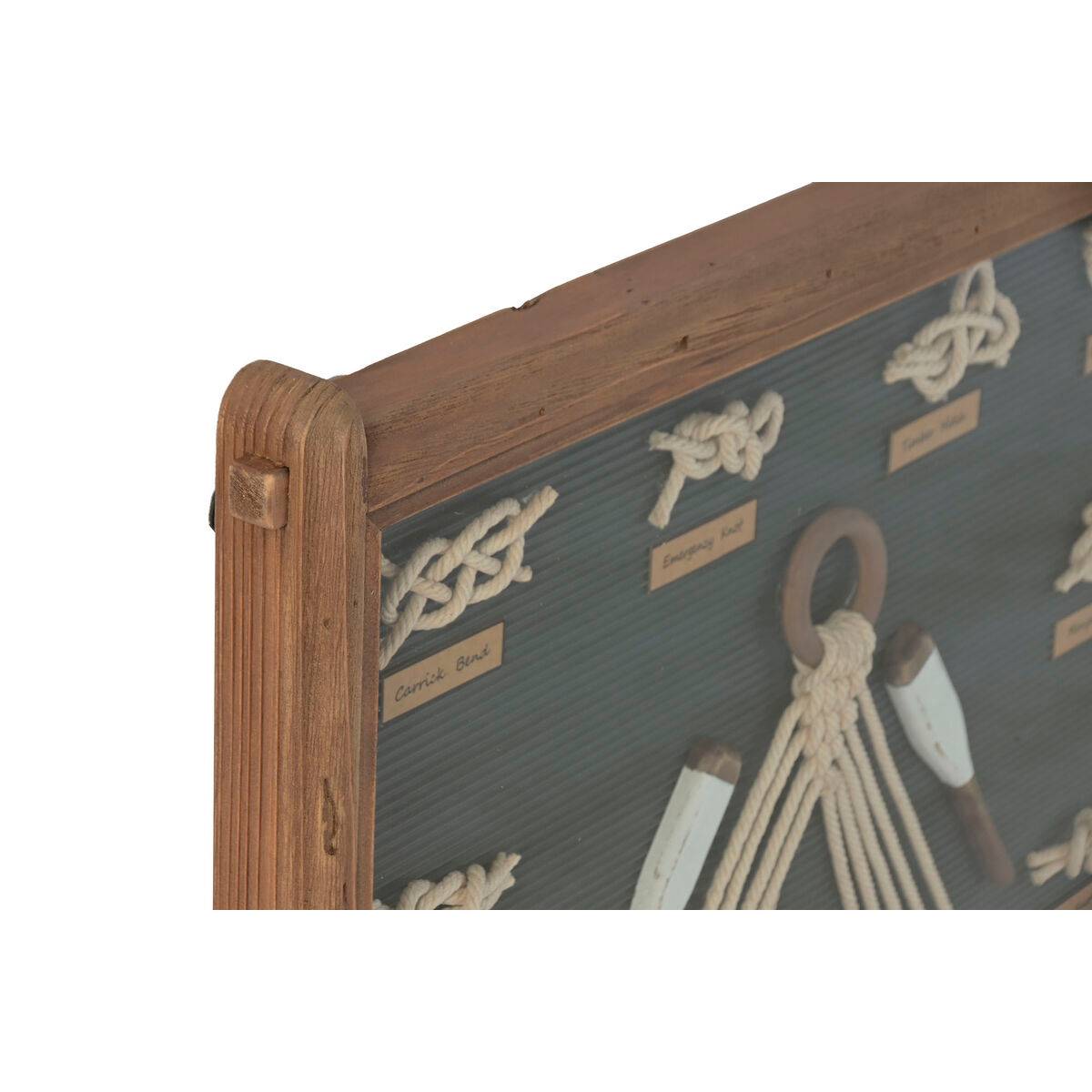Cuadro Home ESPRIT Cristal Cuerda Pino 59 x 4 x 45 cm (2 Unidades)