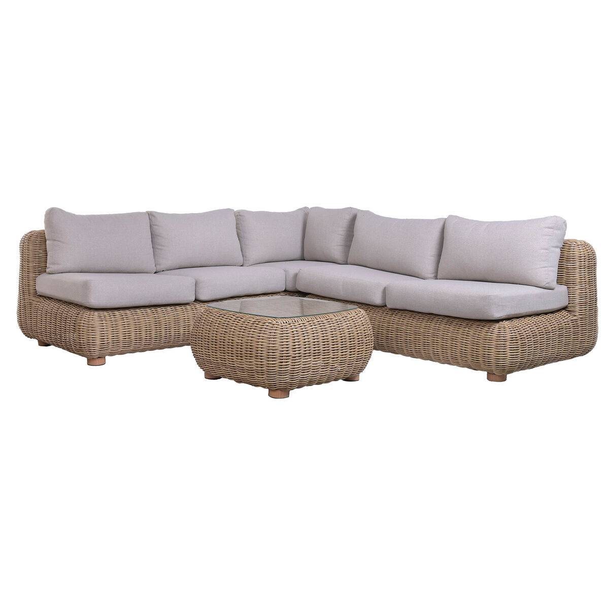 Sofá de Jardín Home ESPRIT Marrón Gris 243 X 259 X 69 CM