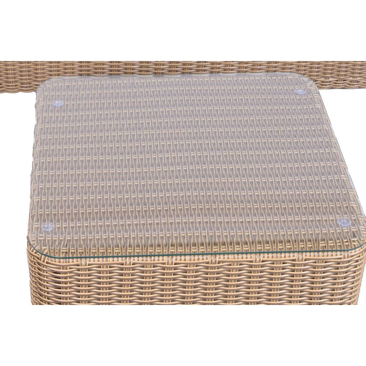 Sofá de Jardín Home ESPRIT Marrón Marrón claro 215 X 90 X 75 CM