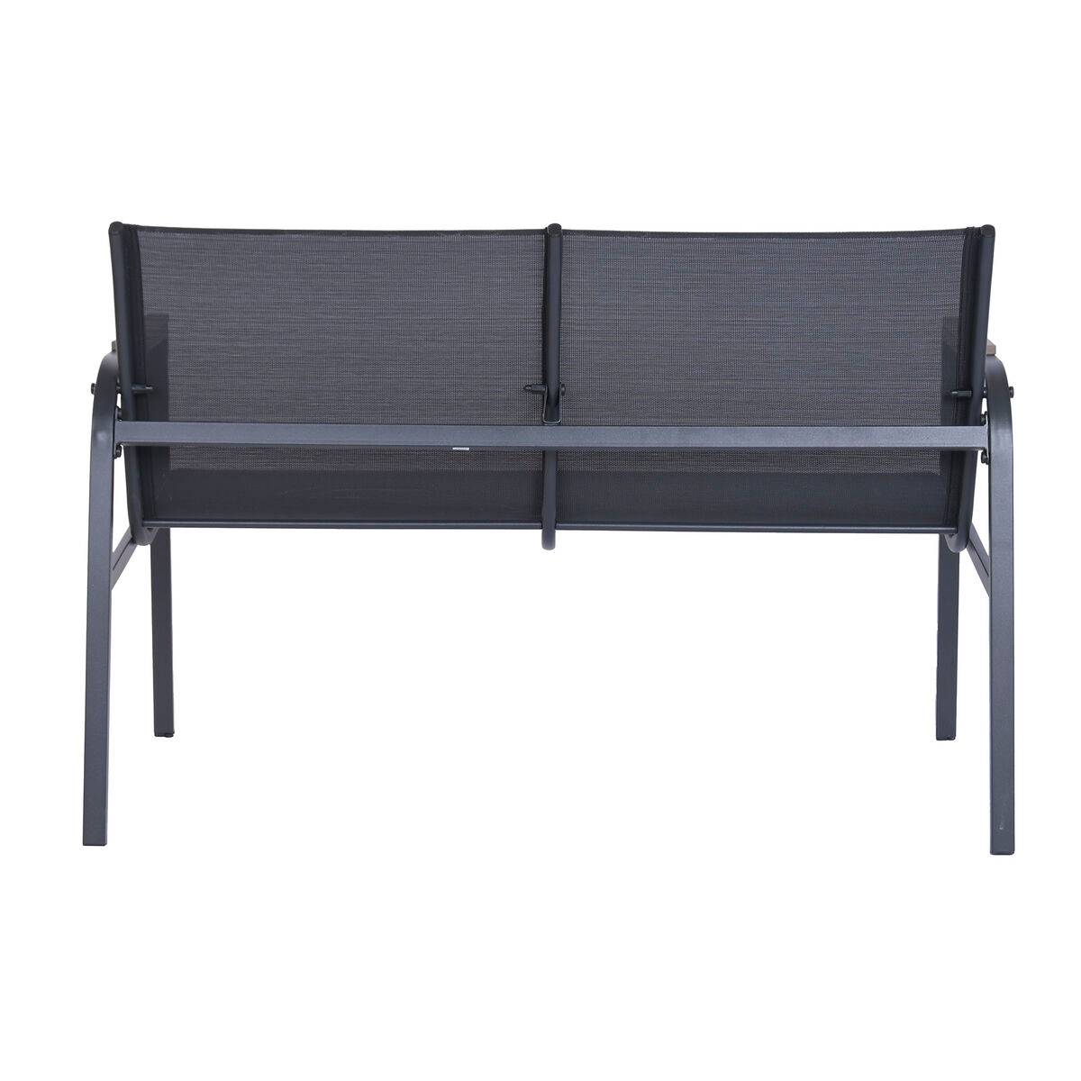 Sofá de Jardín Home ESPRIT Negro Gris oscuro 119 X 70 X 64 CM