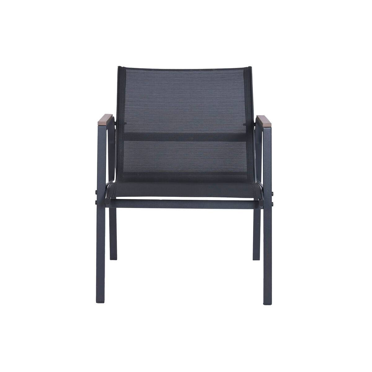 Sofá de Jardín Home ESPRIT Negro Gris oscuro 119 X 70 X 64 CM