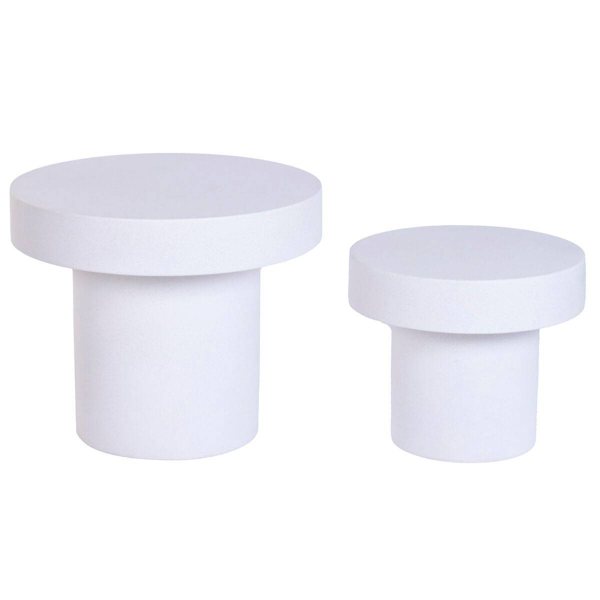 Juego de 2 mesas Home ESPRIT Blanco 60 x 60 x 50 cm (2 Unidades)