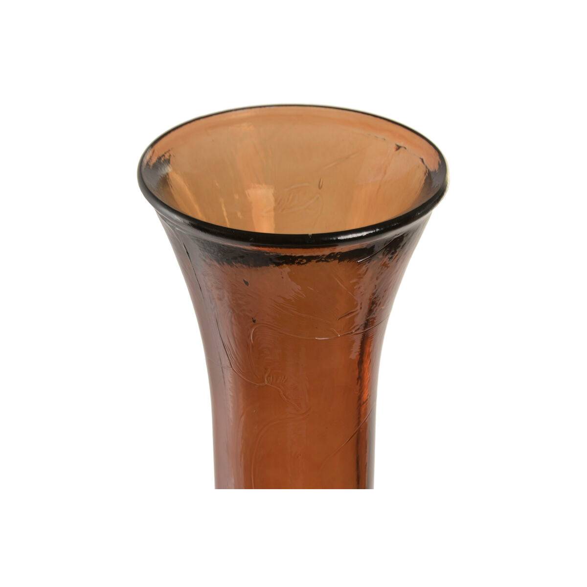 Jarrón Home ESPRIT Ambar Cristal reciclado Estilo artesanal Alpino 29 x 29 x 100 cm