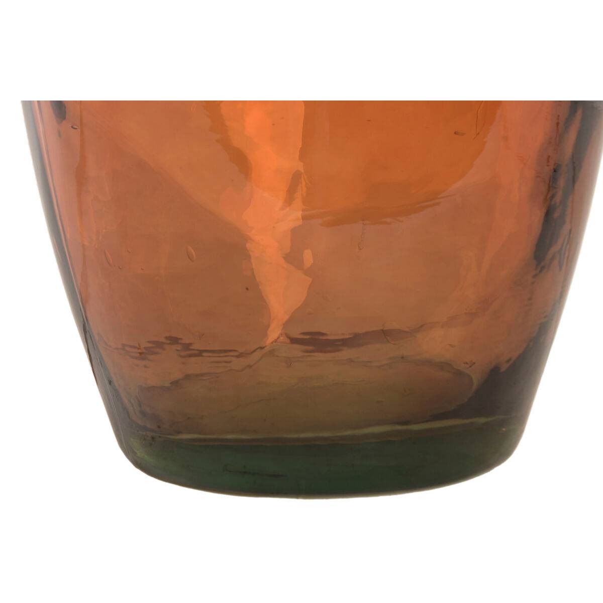 Jarrón Home ESPRIT Ambar Cristal reciclado Estilo artesanal Alpino 29 x 29 x 100 cm