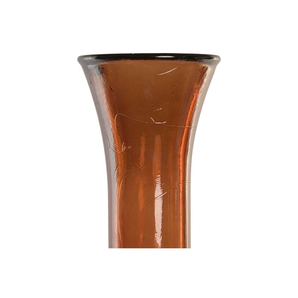 Jarrón Home ESPRIT Ambar Cristal reciclado Estilo artesanal Alpino 29 x 29 x 100 cm