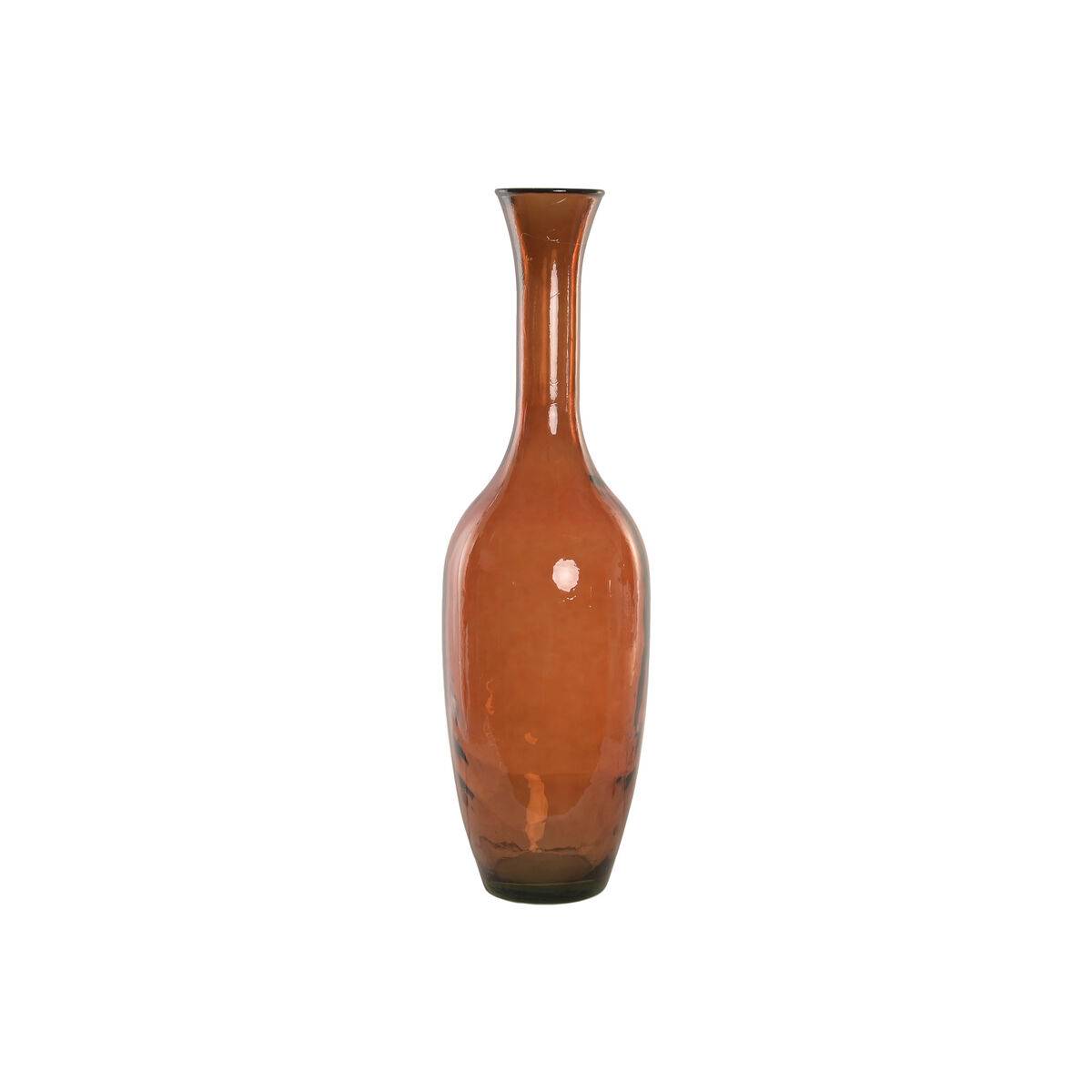 Jarrón Home ESPRIT Ambar Cristal reciclado Estilo artesanal Alpino 29 x 29 x 100 cm