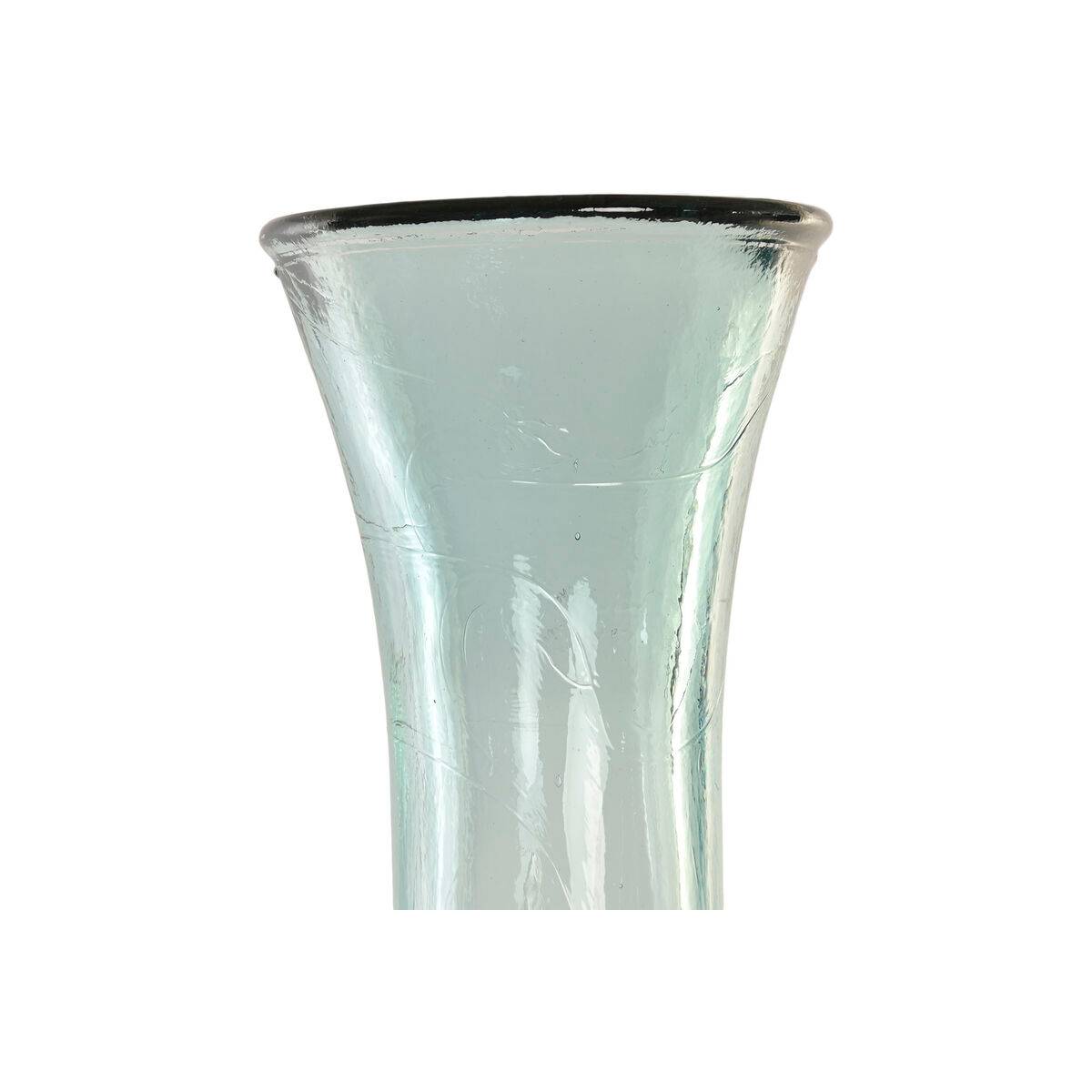 Jarrón Home ESPRIT Transparente Cristal reciclado Estilo artesanal Urbano 30 x 30 x 100 cm