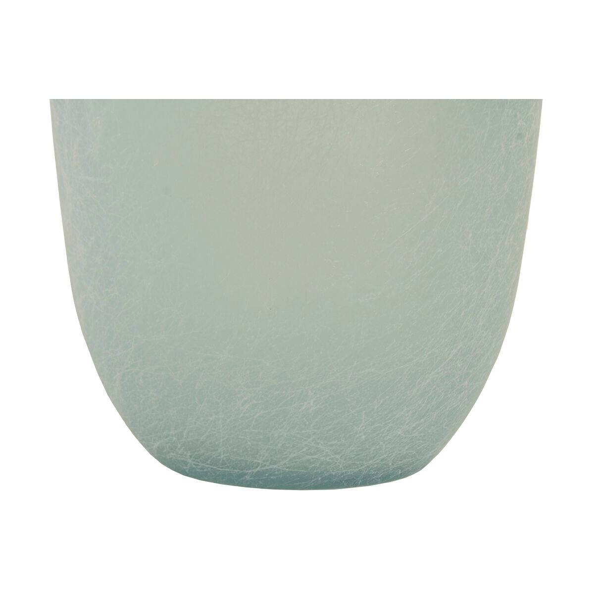 Jarrón Home ESPRIT Azul cielo Cristal reciclado Mediterráneo 19 x 19 x 45 cm