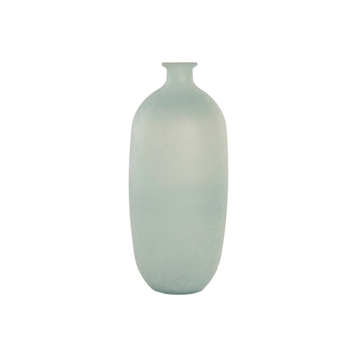 Jarrón Home ESPRIT Azul cielo Cristal reciclado Mediterráneo 19 x 19 x 45 cm