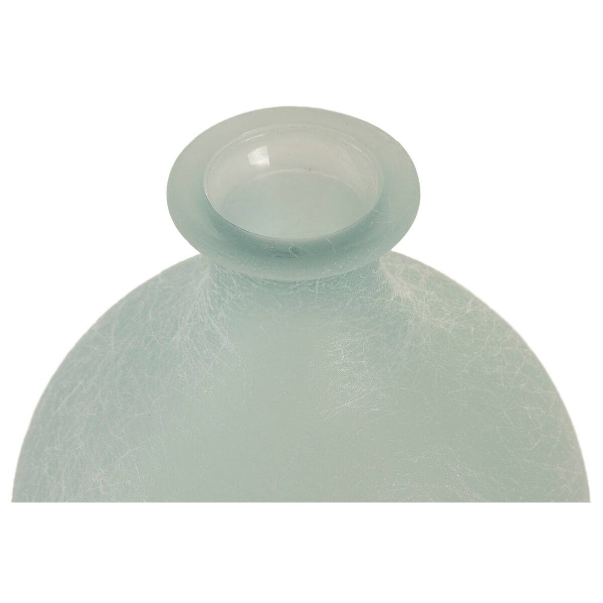 Jarrón Home ESPRIT Azul cielo Cristal reciclado Mediterráneo 16 x 16 x 38 cm