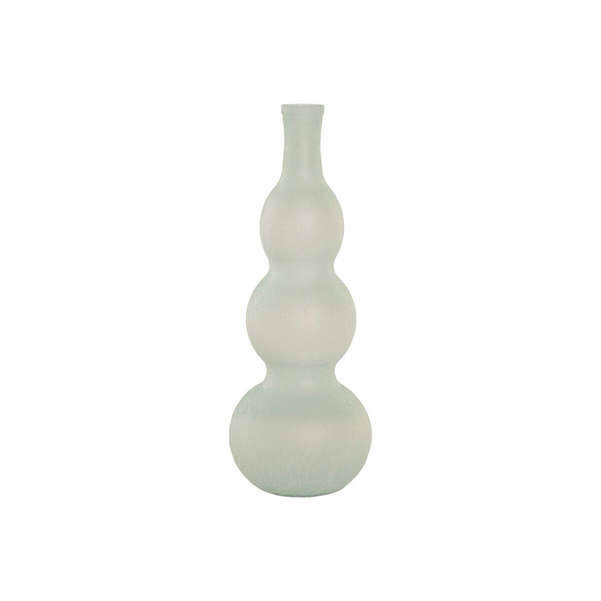 Jarrón Home ESPRIT Azul cielo Cristal reciclado Mediterráneo 17 x 17 x 45 cm