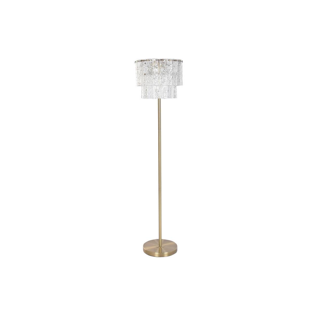 Lámpara de Pie Home ESPRIT Transparente Dorado 25 W 220 V 38 x 38 x 160 cm