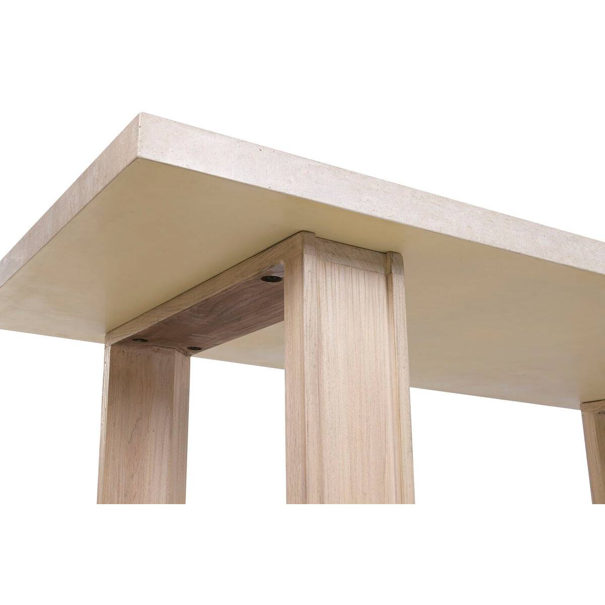 Mesa de Comedor Home ESPRIT Mármol Madera de olmo 220 x 100 x 76 cm