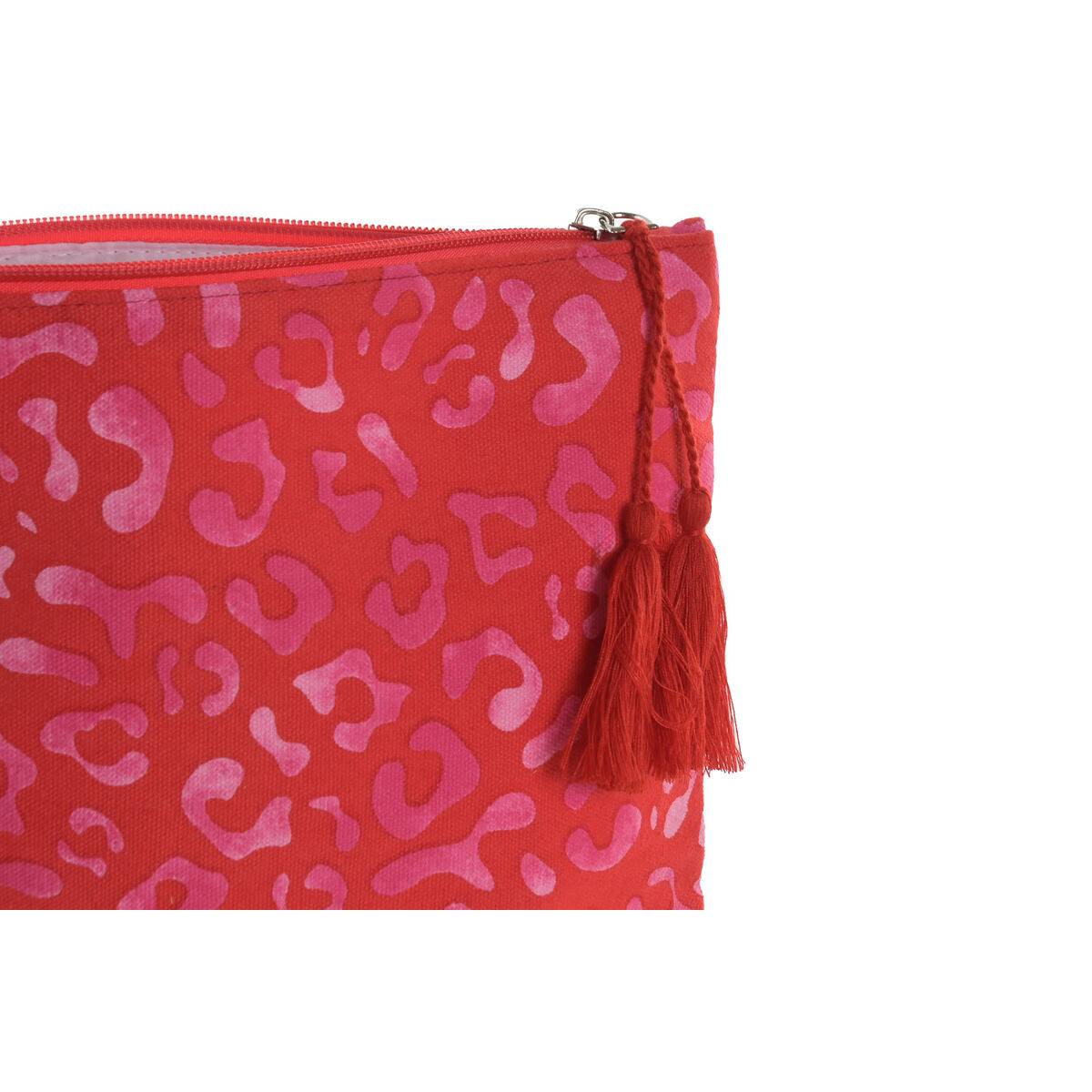 Neceser de Viaje Home ESPRIT Marrón Verde Rosa Mediterráneo 20 x 5 x 25 cm (3 Unidades)