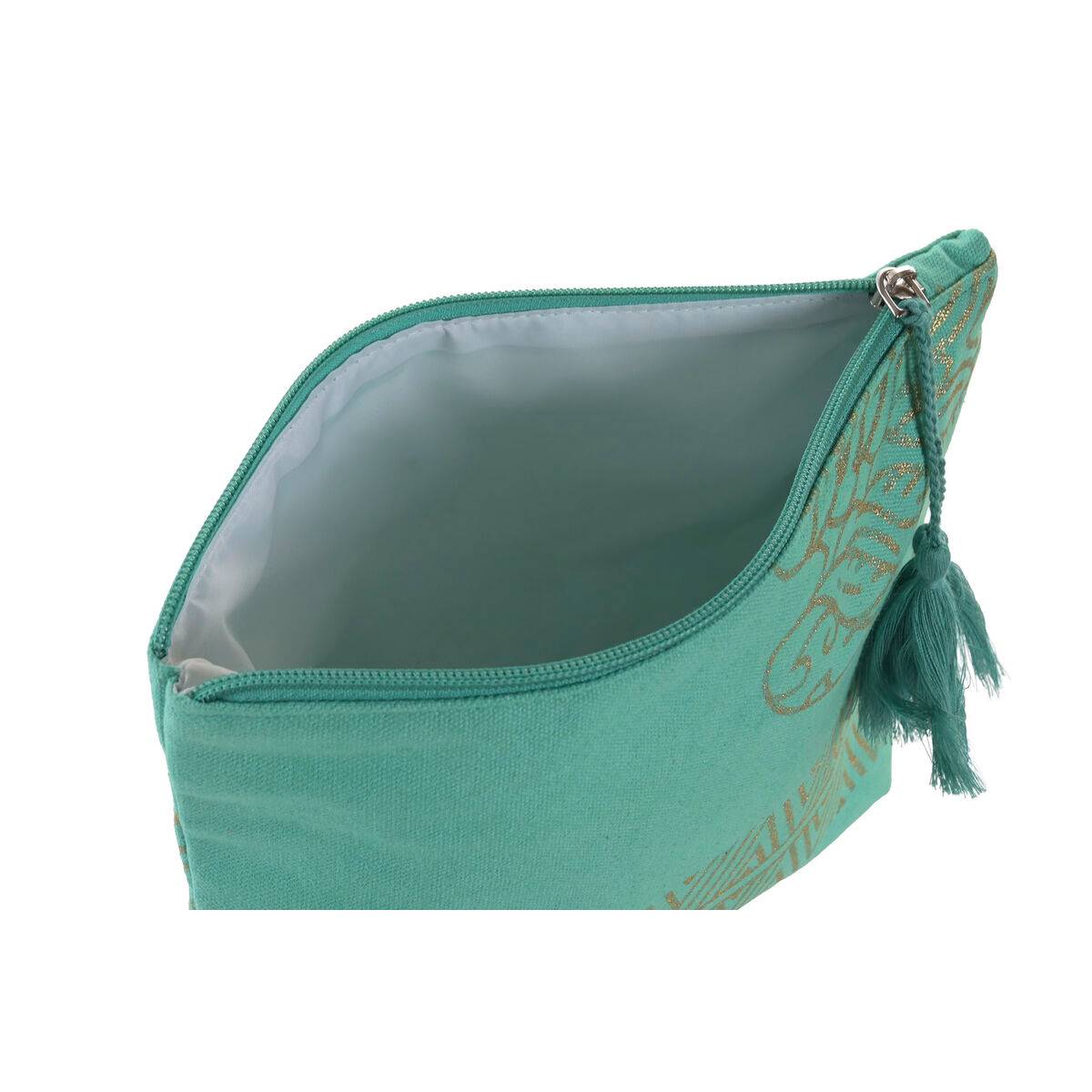 Neceser de Viaje Home ESPRIT Verde Beige Dorado Coral Mediterráneo 20 x 5 x 25 cm (3 Unidades)