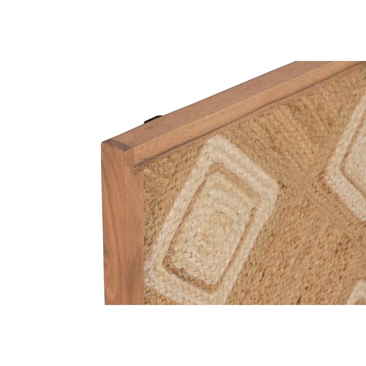 Cuadro Home ESPRIT Yute Madera de acacia 60 x 3 x 90 cm (2 Unidades)