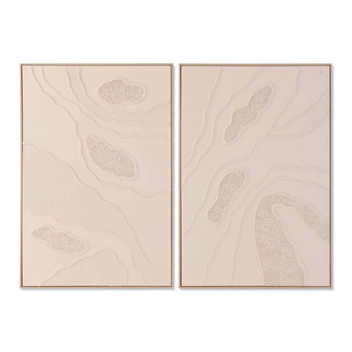 Lienzo Home ESPRIT Beige Moderno Urbano 62 x 4,5 x 92 cm (2 Unidades)
